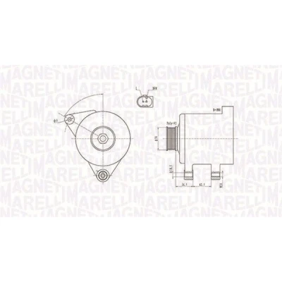 Billede af MAGNETI MARELLI 063731546010 Generator 12V 90A AUDI: A6 C5 Avant, A4 B5 Sedan, VOLKSWAGEN: Passat GP Variant