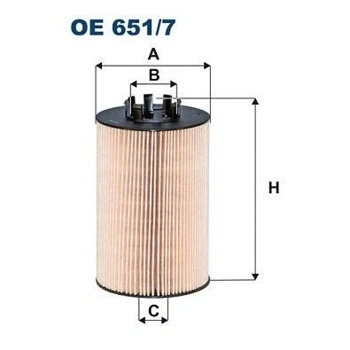Billede af FILTRON OE 651/7 Oliefilter Filterindsats