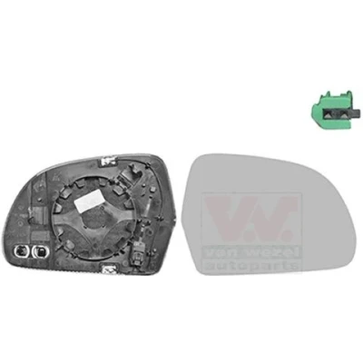 Billede af VAN WEZEL 0334866U Spejlglas højre AUDI: A4 B8 Avant, A3 Sportback, A5 SKODA: Superb II Stationcar, Octavia 2 Combi