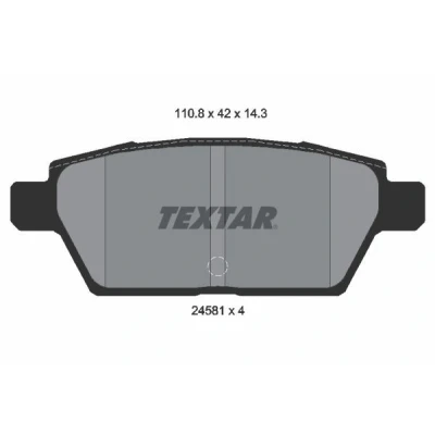 Billede af TEXTAR 2458102 Bremseklodser Ikke forberedt til slidindikator MAZDA: 6 Stationcar, Hatchback, Sedan