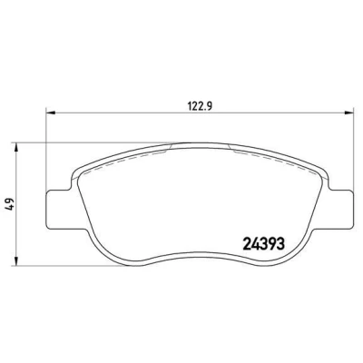 Billede af BREMBO P 68 049 Bremseklodser Ekskl. slidadvarselskontakt uden tilbehør