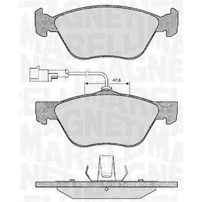 Billede af MAGNETI MARELLI 363916060101 Bremseklodser med indbygget slidsensor ALFA ROMEO: 156 Sportwagon, GT, Sedan