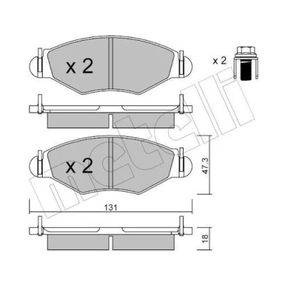 Billede af Bremseklodser METELLI 22 0254 0