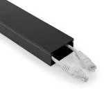 Billede af Kabel Management Kanal 1 stk. Maksimal tykkelse på kabel: 25 mm Aluminium Sort