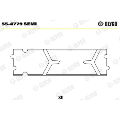 Billede af GLYCO 55 4779 SEMI Lejebøsning, plejlstang
