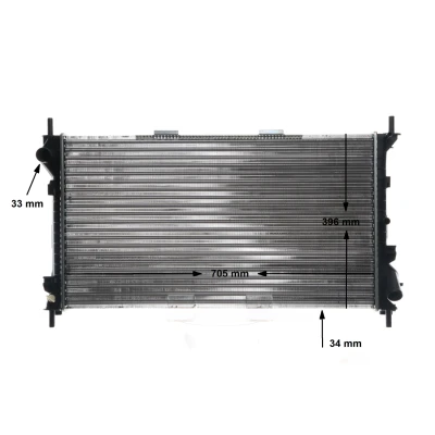 Billede af MAHLE ORIGINAL CR 1196 000S Radiator til køretøjer med klimaanlæg 701 396 34 Mekanisk fuget køleripper