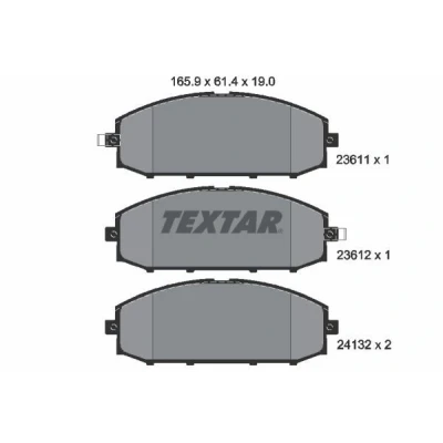 Billede af TEXTAR 2361101 Bremseklodser med akustisk advarsel for slid NISSAN: Patrol GR 5 SUV,