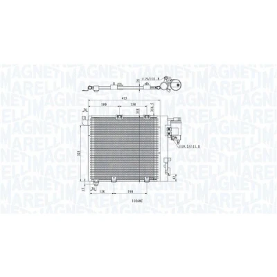 Billede af MAGNETI MARELLI 350203885000 Kondensator 522x308x16 308 522 16 OPEL: Astra G Caravan, Zafira A