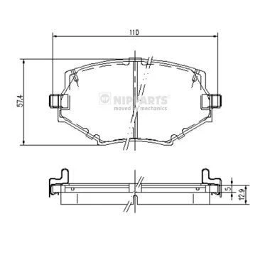 Billede af Bremseklodser NIPPARTS J3603044