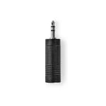 Billede af Stereo Audio Adapter 3.5 mm Hanstik 6.35 Hunstik Nikkelplateret Lige ABS Sort 1 stk. Box
