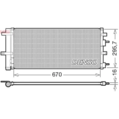 Billede af DENSO DCN10053 Kondensator med tørrer R 134a FORD: Mondeo 5 Kombi