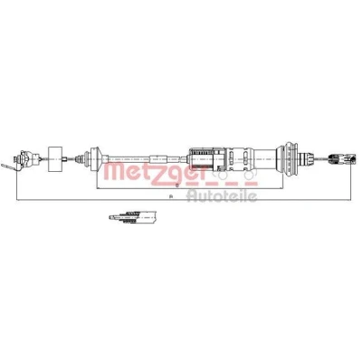 Billede af METZGER 11.3043 Koblingskabel med automatisk justering COFLE PEUGEOT: 206 Hatchback, 206+ Hatchback