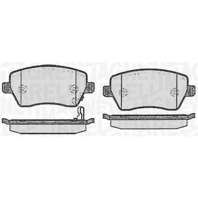 Billede af MAGNETI MARELLI 363916060353 Bremseklodser med akustisk advarsel for slid SUZUKI: SWIFT 3, Splash, Samurai SUV, NISSAN: MICRA 4, OPEL: Agila B