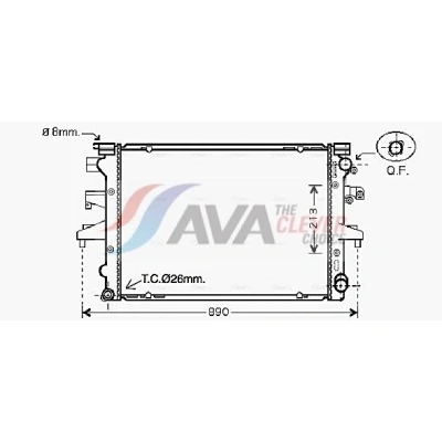 Billede af PRASCO VN2232 Radiator Aluminium 713 470 34 med lynkobling Mekanisk fuget køleripper VOLKSWAGEN: Multivan 5 (7HM, Transporter
