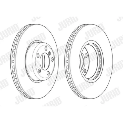 Billede af JURID 562979JC 1 Bremseskiver 340 30 5 120 ventileret coatet med skruer BMW: 3 Touring, Hatchback, 4 Gran Coupe