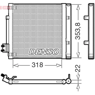 Billede af Kondensor, klimaanlæg DENSO DCN99082
