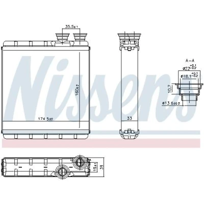 Billede af NISSENS 707302 Varmeveksler uden ledning