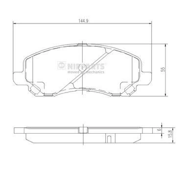 Billede af Bremseklodser NIPPARTS J3605046
