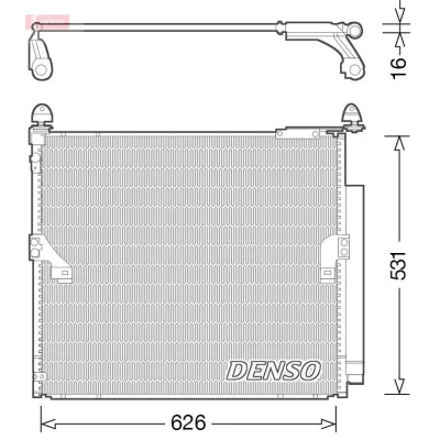 Billede af DENSO DCN50038 Kondensator med tørrer R 134a