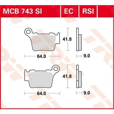 Billede af TRW Sinter Offroad Racing MCB743RSI Bremseklodser