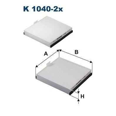Billede af FILTRON K 1040 2x Kabinefilter Partikelfilter 182 190 30