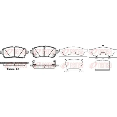 Billede af REMSA 1281.02 Bremseklodser foraksel Inkl. slidadvarselskontakt med klæbefolie tilbehør SUZUKI: Baleno II Hatchback, SWIFT 4, 5