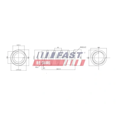 Billede af FAST FT12282K Fjeder foraksel Spiralfjeder