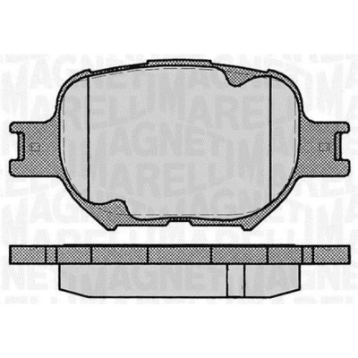 Billede af MAGNETI MARELLI 363916060493 Bremseklodser Forberedt til slidindikator TOYOTA: Corolla IX Hatchback, Station Wagon, Celica VII Coupe