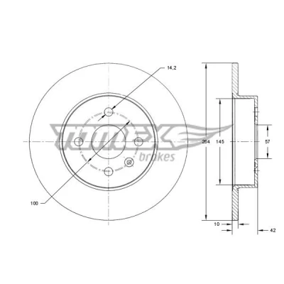 Billede af Bremseskive TOMEX Brakes TX 72 08