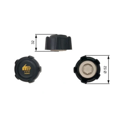 Billede af GATES RC223 Dæksel, køler RENAULT: CLIO 2, TWINGO LAGUNA 3 Grandtour, DACIA: Lodgy, NISSAN: Juke, Qashqai 2