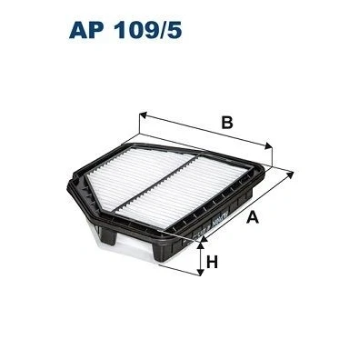 Billede af FILTRON AP 109/5 Luftfilter 49,5 228,5 283 Filterindsats CHEVROLET: Captiva, OPEL: Antara