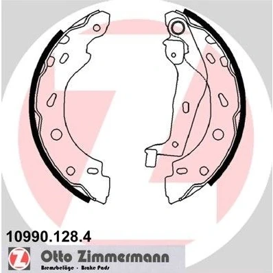 Billede af ZIMMERMANN 10990.128.4 Bremsebakker 203 32 med arm, Billede svarer til leveringsomfang SMART: Fortwo II Coupe, City Roadster Cabriolet