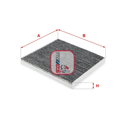 Billede af SOFIMA S 4269 CA Kabinefilter Aktivkulfilter 235mm 250mm 25mm FIAT: Ducato III Van, Ladvogn / Chassis, Bus