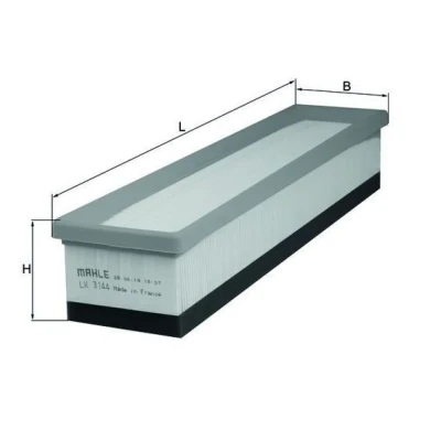 Billede af MAHLE ORIGINAL LX 3144 Luftfilter 65,3 85 379,6 Filterindsats DACIA: Duster SUV