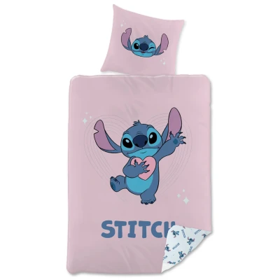 Billede af Stitch sengetøj 150x210 cm Vendbart sengesæt med 100% bomulds sengelinned