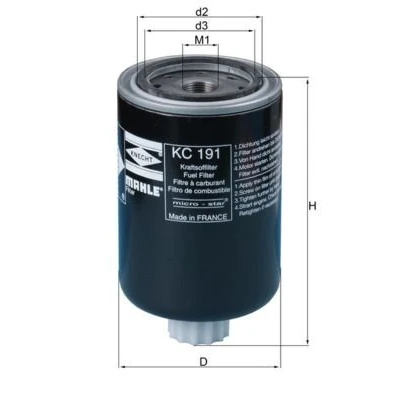 Billede af MAHLE ORIGINAL KC 191 Brændstoffilter Påskruet filter