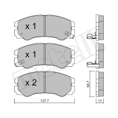 Billede af Bremseklodser METELLI 22 0357 0