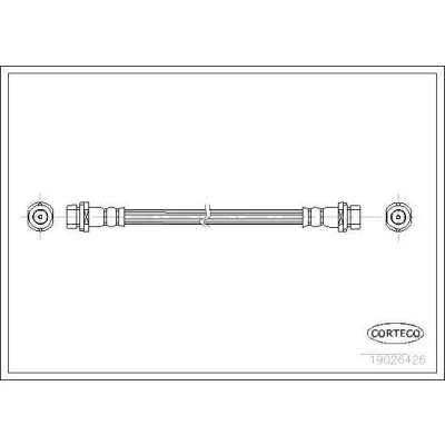 Billede af CORTECO 19026426 Bremseslange bagaksel 260