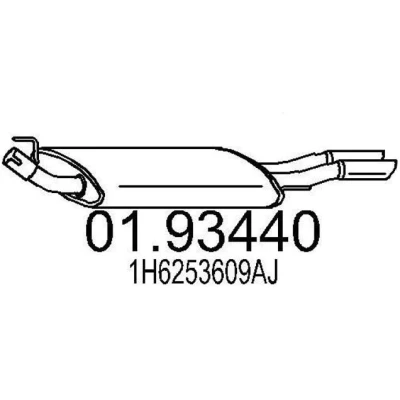 Billede af MTS 01.93440 Lydpotte 850 VOLKSWAGEN: Golf 3, 3 Cabrio