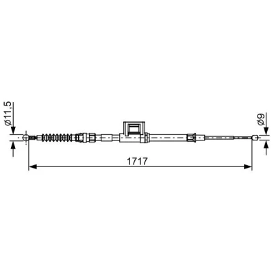 Billede af BOSCH 1 987 482 644 Håndbremsekabel 1717