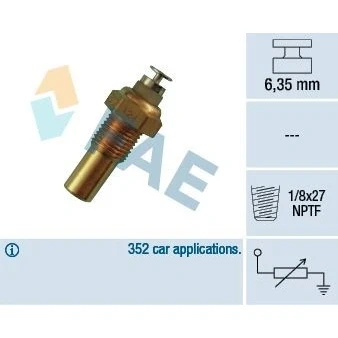 Billede af EPS 1.830.005 Kølevæsketemperatur Sensor Made in Italy OE Equivalent OPEL: Calibra A, Omega A Sedan, Caravan, SAAB: 9 5 Stationcar
