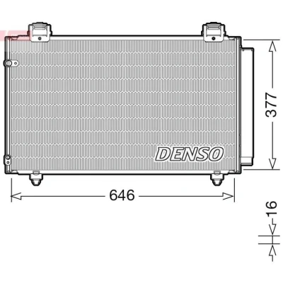 Billede af DENSO DCN50043 Kondensator med tørrer R 134a TOYOTA: Corolla IX Station Wagon, Hatchback