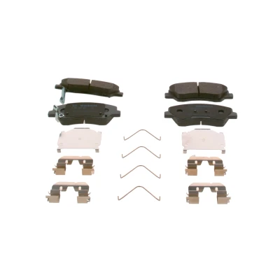 Billede af BOSCH 0 986 424 951 Bremseklodser Low Metallic med akustisk advarsel for slid anti knirke plade fjeder