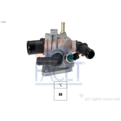 Billede af FACET 7.8673 Termostat 88 Made in Italy OE Equivalent med pakning OPEL: Astra H Caravan, Corsa D Hatchback, Hatchback