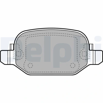 Billede af DELPHI LP2475 Bremseklodser med akustisk advarsel for slid anti knirke plade uden tilbehør FIAT: 500L