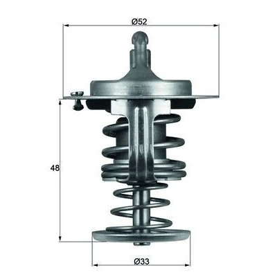 Billede af MAHLE ORIGINAL TX 82 80D Termostat 80 52 med pakning TOYOTA: Aygo, Yaris II Hatchback, DAIHATSU: Extol Bus