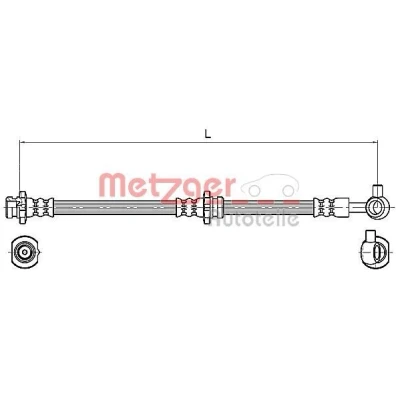 Billede af METZGER 4110132 Bremseslange 505 M10 x 1