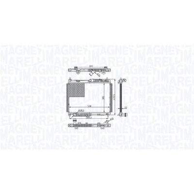 Billede af MAGNETI MARELLI 350213215500 Radiator til køretøjer med manuelt gear 385 538 22 Loddet køleripper