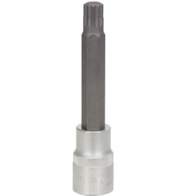 Billede af KS TOOLS 911.1354 Skraldenøgleindsats (Hexagon) DIN3120, ISO1174 M12 Krom vanadium stål indre polygonhoved, ydre polygonhoved riflet