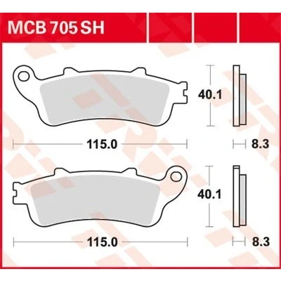 Billede af TRW Sinter Street MCB705SH Bremseklodser